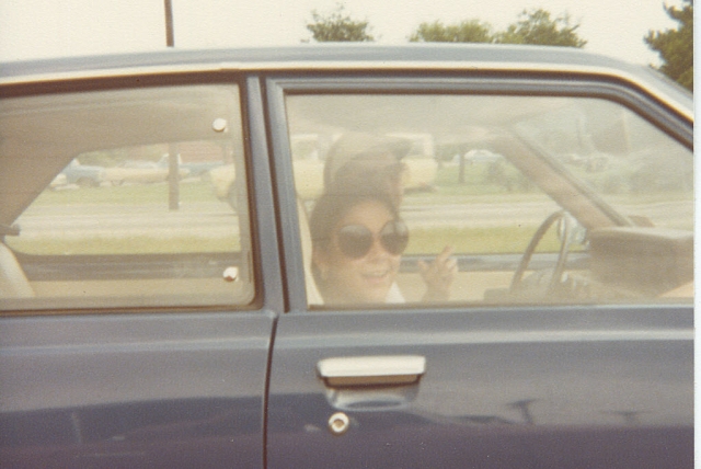 Lynette and crew following Paige to the beach in 78 !!