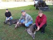 A great morning hunt at Lake Mary with my son and brother. Back strap and pork chops for the grill!!